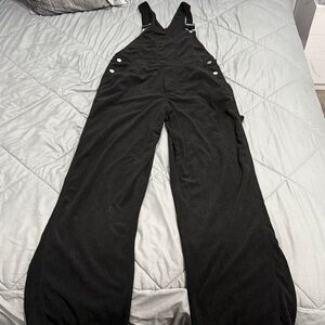 Fashion Nova Black Corduroy Overalls